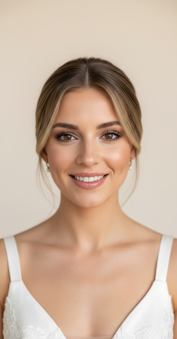 After Bridal Updo With Bangs